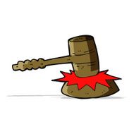 cartoon gavel banging N4