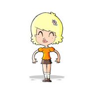 cartoon happy pretty woman N4