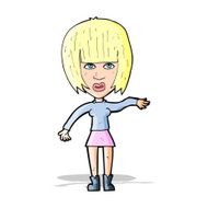cartoon woman waving away N4