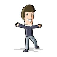 cartoon happy man N171
