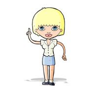 cartoon woman with idea N83
