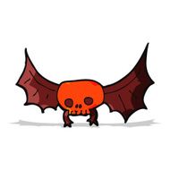 cartoon spooky skull bat N5