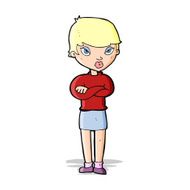 cartoon annoyed woman N67