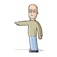 cartoon old man gesturing Get Out! N4