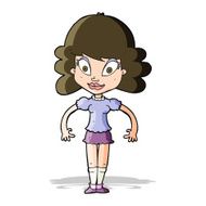 cartoon pretty woman N93