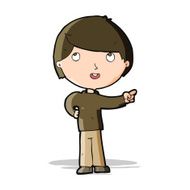 Cartoon Boy Pointing N12