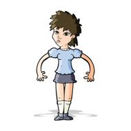 cartoon curious woman N23