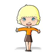 cartoon happy girl N39