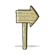Cartoon Sign Post N30
