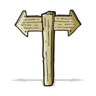 Cartoon Sign Post N31