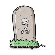 cartoon spooky grave N23