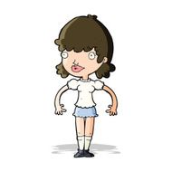 cartoon happy woman N92