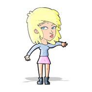 cartoon woman playing it cool N4