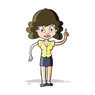 cartoon happy woman with idea N4