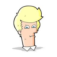cartoon man narrowing eyes N14
