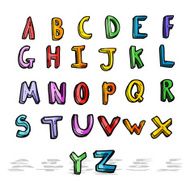 cartoon alphabet N17