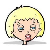cartoon woman narrowing eyes N3