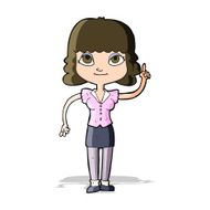 cartoon woman with idea N84