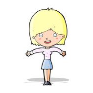 cartoon excited woman N45