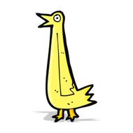 funny cartoon bird N76