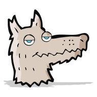 Cartoon Wolf Head N13