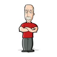 cartoon angry man with mustache N4