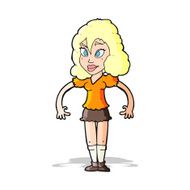 cartoon pretty woman N96