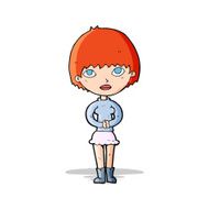 cartoon woman waiting patiently N4