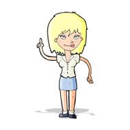 cartoon woman with idea N86