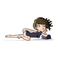 cartoon woman in sexy pose N6