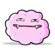 cartoon pink fluffy vampire cloud N2