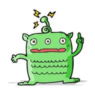 cartoon weird little alien N7