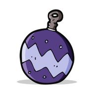 Cartoon Christmas Bauble N74