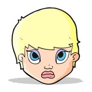 cartoon sulking woman N4