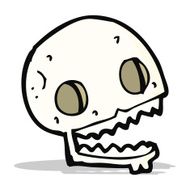 cartoon spooky skull N68