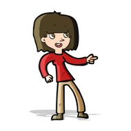 Cartoon Girl Pointing N12