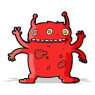 cartoon alien monster N23