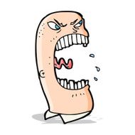 cartoon furious man shouting N4