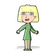 cartoon happy woman N93