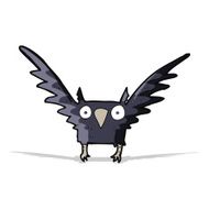 cartoon spooky bird N3