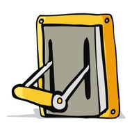 cartoon industrial machine lever N4