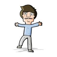 cartoon boy panicking N11