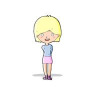cartoon friendly woman N25