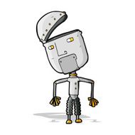 cartoon funny robot N36