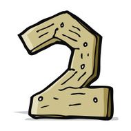 cartoon wooden number N19