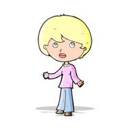 cartoon woman thinking N19