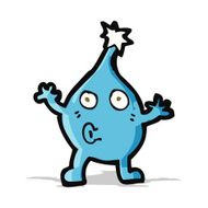 cartoon funny water drop character N2