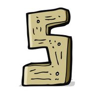 cartoon wooden number N21