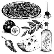 italian food illustration