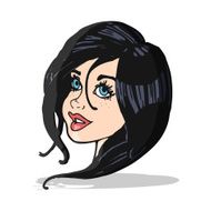 cartoon pretty female face N30